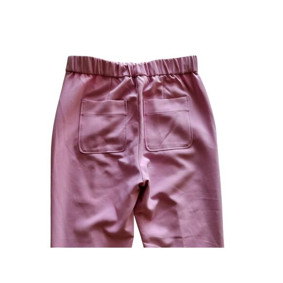 Anthropologie Maeve Women's Pink Lilac Straight Leg Seamed Trousers Pants Size 4 - Picture 9 of 13